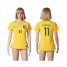 Womens Brazil #11 Romario Home Soccer Country Jersey