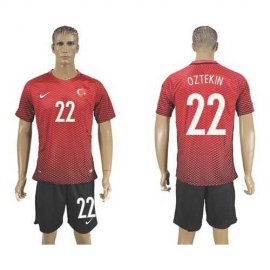 Turkey #22 Oztekin Home Soccer Country Jersey