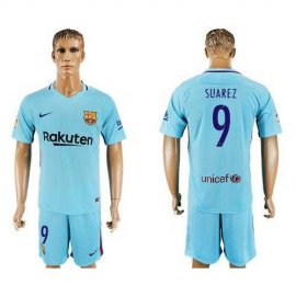 Barcelona #9 Suarez Away Soccer Club Jersey