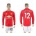 Manchester United #12 Smalling Red Home Long Sleeves Soccer Club Jersey