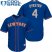 New York Mets #4 Lenny Dykstra Blue(Grey NO.) Cool Base Stitched Youth MLB Jersey