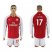 Arsenal #17 Iwobi Red Home Long Sleeves Soccer Club Jersey