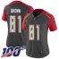 Nike Tampa Bay Buccaneers #81 Antonio Brown Gray Womens Stitched NFL Limited Inverted Legend 100th Season Jersey