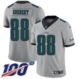 Nike Philadelphia Eagles #88 Dallas Goedert Silver Mens Stitched NFL Limited Inverted Legend 100th Season Jersey