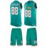 Nike Miami Dolphins #88 Mike Gesicki Aqua Green Team Color Mens Stitched NFL Limited Tank Top Suit Jersey