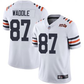 Nike Chicago Bears #87 Tom Waddle White Alternate Mens Stitched NFL Vapor Untouchable Limited 100th Season Jersey