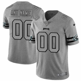 Philadelphia Eagles Custom Mens Nike Gray Gridiron II Vapor Untouchable Limited NFL Jersey