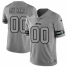 Philadelphia Eagles Custom Mens Nike Gray Gridiron II Vapor Untouchable Limited NFL Jersey