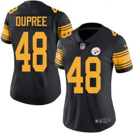 Nike Pittsburgh Steelers #48 Bud Dupree Black Womens Stitched NFL Limited Rush Jersey