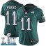Nike Philadelphia Eagles #11 Carson Wentz Midnight Green Team Color Super Bowl LII Womens Stitched NFL Vapor Untouchable Limited Jersey