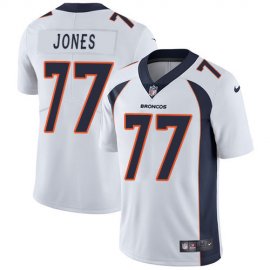 Nike Denver Broncos #77 Sam Jones White Mens Stitched NFL Vapor Untouchable Limited Jersey