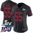 Nike San Francisco 49ers #55 Dee Ford Black Super Bowl LIV 2020 Alternate Womens Stitched NFL 100th Season Vapor Limited Jersey