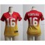 Nike San Francisco 49ers #16 Joe Montana Red/Gold Womens Stitched NFL Elite Fadeaway Fashion Jersey