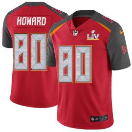 Nike Tampa Bay Buccaneers #80 O. J. Howard Red Team Color Mens Super Bowl LV Bound Stitched NFL Vapor Untouchable Limited Jersey