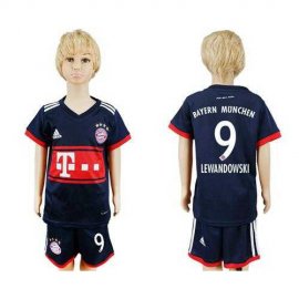 Bayern Munchen #9 Lewandowski Away Kid Soccer Club Jersey