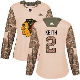 Adidas Chicago Blackhawks #2 Duncan Keith Camo Authentic 2017 Veterans Day Womens Stitched NHL Jersey