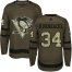 Adidas Pittsburgh Penguins #34 Tom Kuhnhackl Green Salute to Service Stitched NHL Jersey