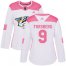 Adidas Nashville Predators #9 Filip Forsberg White/Pink Authentic Fashion Womens Stitched NHL Jersey