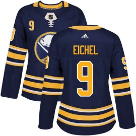 Adidas Buffalo Sabres #9 Jack Eichel Navy Blue Home Authentic Womens Stitched NHL Jersey