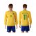 Brazil #11 Romario Home Long Sleeves Soccer Country Jersey