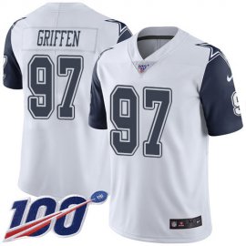 Nike Dallas Cowboys #97 Everson Griffen White Mens Stitched NFL Limited Rush 100th Season Jersey