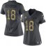 Nike Minnesota Vikings #18 Justin Jefferson Black Womens Stitched NFL Limited 2016 Salute to Service Jersey