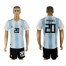 Argentina #20 Paredes Home Soccer Country Jersey