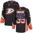 Adidas Anaheim Ducks #35 Jean-Sebastien Giguere Black Home Authentic USA Flag Stitched NHL Jersey