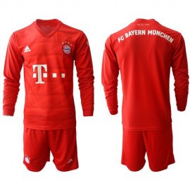 Bayern Munchen Blank Home Long Sleeves Soccer Club Jersey