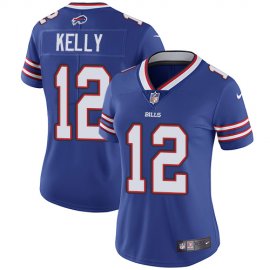 Nike Buffalo Bills #12 Jim Kelly Royal Blue Team Color Womens Stitched NFL Vapor Untouchable Limited Jersey