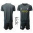 Oporto Blank Black Goalkeeper Kid Soccer Club Jersey