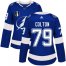 Adidas Tampa Bay Lightning #79 Ross Colton Blue Womens 2022 Stanley Cup Final Patch Home Authentic Stitched NHL Jersey Womens