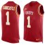 Nike Kansas City Chiefs #1 Leon Sandcastle Red Team Color Mens Stitched NFL Limited Tank Top Jersey