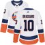 Adidas New York Islanders #10 Derek Brassard White Road Authentic Womens Stitched NHL Jersey