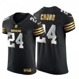 Cleveland Browns #24 Nick Chubb Mens Nike Black Edition Vapor Untouchable Elite NFL Jersey
