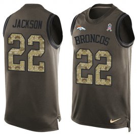 Nike Denver Broncos #22 Kareem Jackson Green Mens Stitched NFL Limited Salute To Service Tank Top Jersey