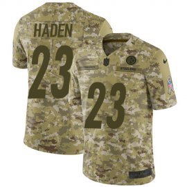 Nike Pittsburgh Steelers #23 Joe Haden Camo Mens Stitched NFL Limited 2018 Salute To Service Jersey