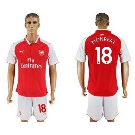 Arsenal #18 Monreal Home Soccer Club Jersey