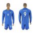 France #9 Giroud Home Long Sleeves Soccer Country Jersey