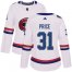 Adidas Montreal Canadiens #31 Carey Price White Authentic 2017 100 Classic Womens Stitched NHL Jersey