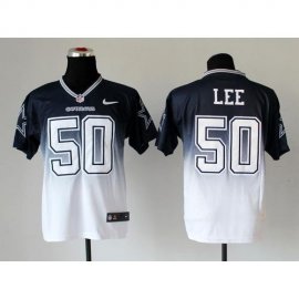 Nike Dallas Cowboys #50 Sean Lee Navy Blue/White Mens Stitched NFL Elite Fadeaway Fashion Jersey