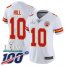 Nike Kansas City Chiefs #10 Tyreek Hill White Super Bowl LIV 2020 Womens Stitched NFL 100th Season Vapor Untouchable Limited Jersey