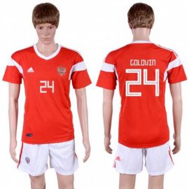 Russia #24 Golovin Home Soccer Country Jersey