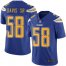 Nike Los Angeles Chargers #58 Thomas Davis Sr Electric Blue Mens Stitched NFL Limited Rush Jersey
