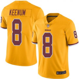 Nike Washington Football Team #8 Case Keenum Gold Mens Stitched NFL Limited Rush Jersey
