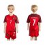 Portugal #7 Ronaldo Home Kid Soccer Country Jersey