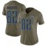 Nike Tennessee Titans #82 Delanie Walker Olive Womens Stitched NFL Limited 2017 Salute to Service Jersey