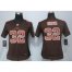Nike Cleveland Browns #32 Jim Brown Brown Team Color Womens Stitched NFL Elite Strobe Jersey