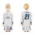 Real Madrid #21 Morata Home Long Sleeves Kid Soccer Club Jersey