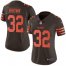 Nike Cleveland Browns #32 Jim Brown Brown Womens Stitched NFL Limited Rush Jersey